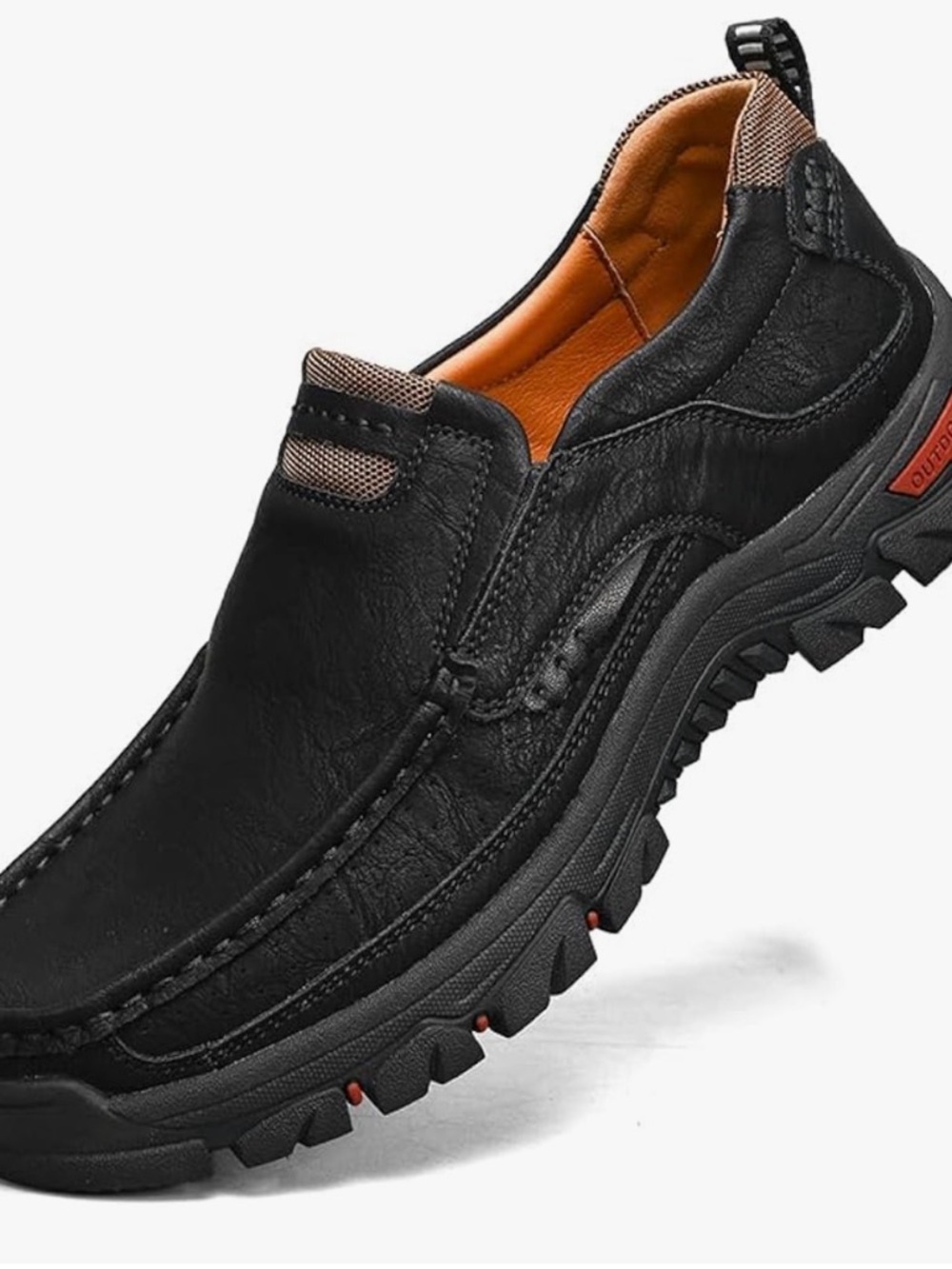 Men's Black Slip-On Rugged Loafer